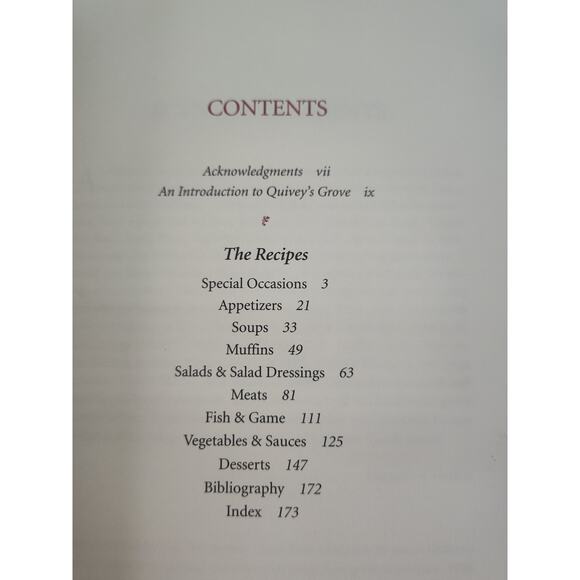 Quiveys Grove Heritage Cookbook Margaret Guthrie 1994 1st Edition 1st Print USED - Picture 13 of 16